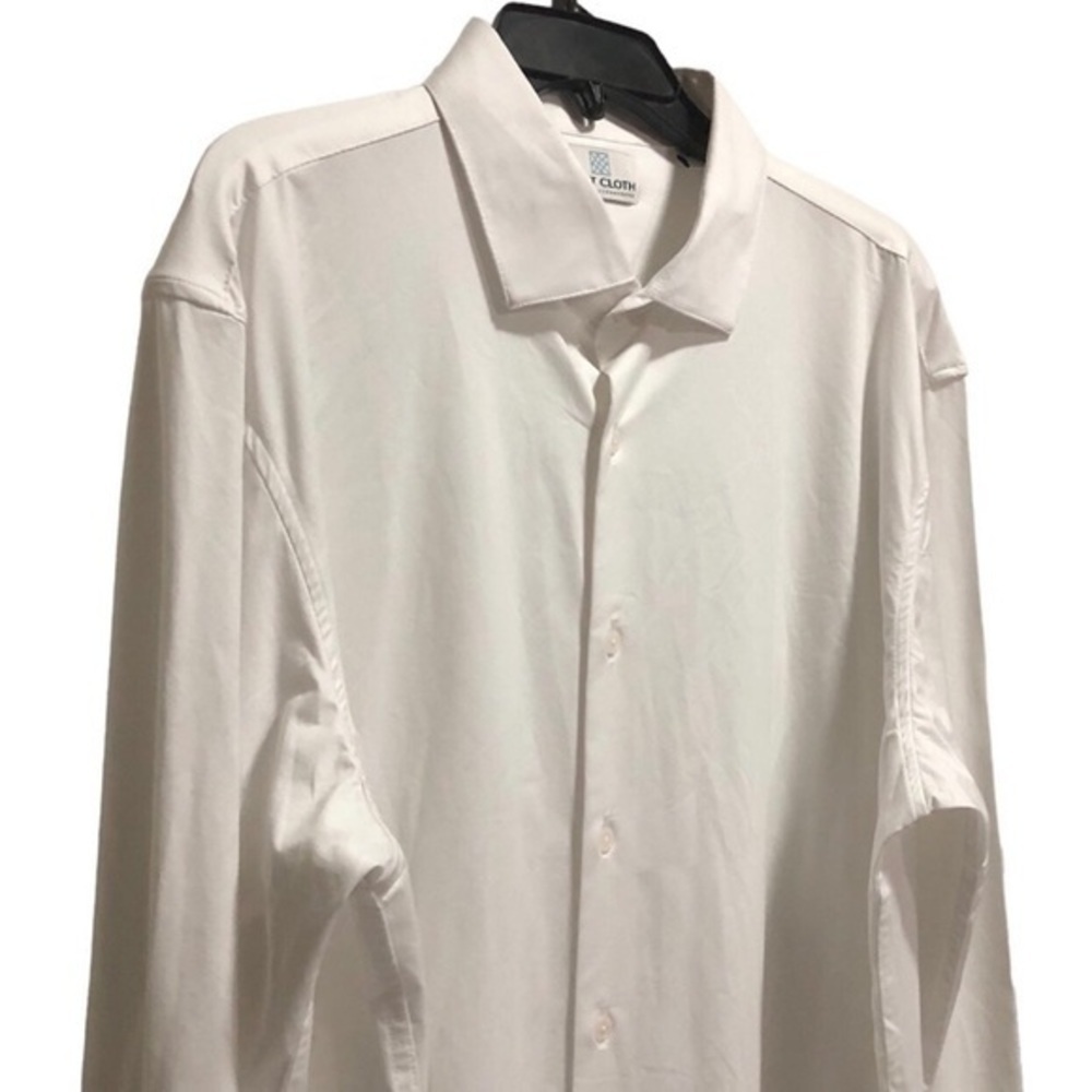 Soft Cloth Button Front Collared Dress Shirt - Picture 4 of 11